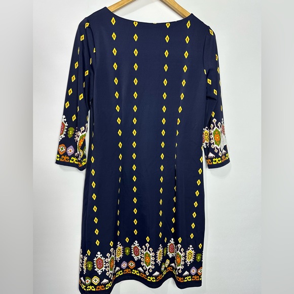 Jude Connally Women’s Marlowe Shift Dress Navy Medallion Border Long sle… - Picture 7 of 15